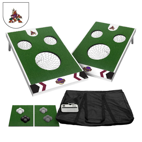 Victory Tailgate Arizona Coyotes Chip Shot Golf Game Set in Green - Front Views