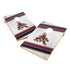 Victory Tailgate Arizona Coyotes Solid Wood 2x3 Cornhole Diagonal Stripe Design in White - Front View