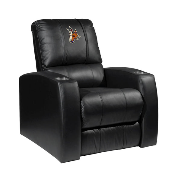 Dream Seat Home Theater Recliner with Arizona Coyotes Secondary Logo in Black - Front View