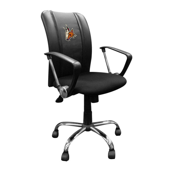 Curve Task Chair with Arizona Coyotes Secondary Logo in Black - Front View
