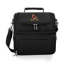 Picnic Time Coyotes insulated Lunch Bag in Black - Front View Closed