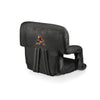 Picnic Time Coyotes Reclining Stadium Seat in Black - Back Upright View