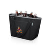 Picnic Time Coyotes Cooler Tote Bag in Black - Front View With Bottles