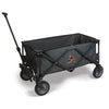 Picnic Time Coyotes Portable Utility Wagon in Gray - Side View Unfolded