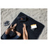 Picnic Time Coyotes Blanket Tote in Black - Example View On Beach