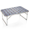 Picnic Time Coyotes Mini Portable Table in Gray - Top View Unfolded