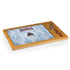 Picnic Time Coyotes Glass Top Cutting Board and Knife Set - Top View