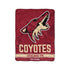 Arizona Coyotes Micro Fleece Blanket in Red - Front View