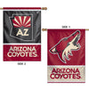 Arizona Coyotes Wincraft 28x40  2-Sided Vertical Banner in Black and Red - Front and Back View