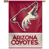 Arizona Coyotes Wincraft 28x40  2-Sided Vertical Banner in Black and Red - Front View