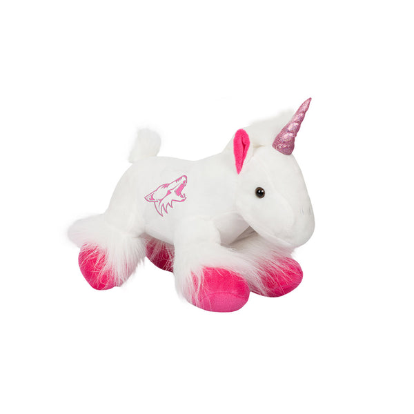Arizona Coyotes Unicorn Plush in White and Pink - Right View
