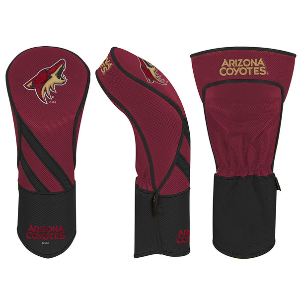 Arizona Coyotes Wincraft Driver Headcover in Burgundy and Black - Front Side and Back View