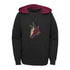 Youth Outerstuff 2022 Coyotes Reverse Retro Sweatshirt In Black & Red - Front View