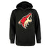 Arizona Coyotes Youth Primary Logo Hoodie in Black - Front View
