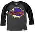 Coyotes Youth Blended Long Sleeve Raglan Tshirt in Gray and Black - Front View