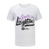 Skatin' For Leighton Youth T-Shirt in White - Front View