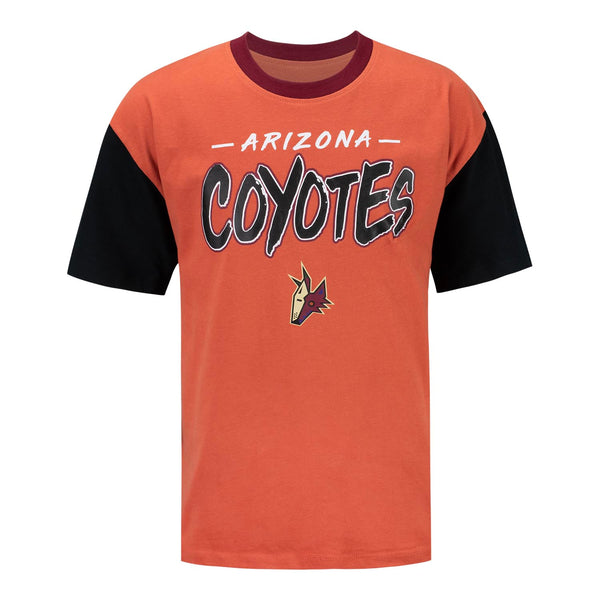 Youth Outerstuff 2022 Coyotes Reverse Retro T-Shirt In Orange & Black - Front View