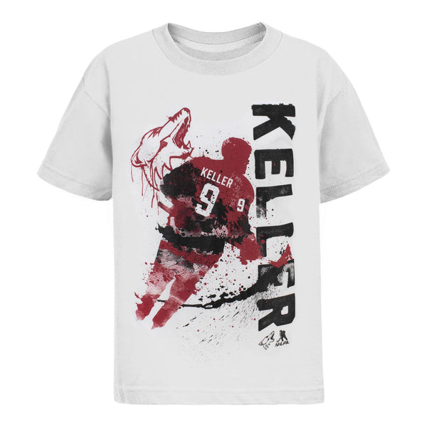 Youth Outerstuff Arizona Coyotes Player Marked T-Shirt In White - Front View