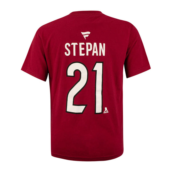 Derek Stepan Arizona Coyotes Youth Fanatics Branded Name & Number T-Shirt in Red - Back View