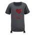 Girls Outerstuff Arizona Coyotes Love Tie T-Shirt In Grey - Front View