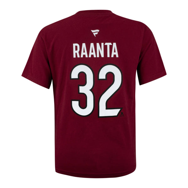 Antti Raanta Arizona Coyotes Youth Fanatics Branded Name & Number T-Shirt In Red - Back View