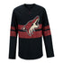 Youth Outerstuff Arizona Coyotes Classic Crew T-Shirt In Black & Red - Front View
