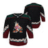 Outerstuff Youth Arizona Coyotes Premier Home Jersey in Black - Front and Back View