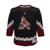 Outerstuff Juvenile Arizona Coyotes Replica Home Jersey in Black - Front View