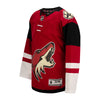Youth Outerstuff Arizona Coyotes  Premier Home Blank Jersey in Red - Left View