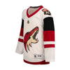 Outerstuff Youth Arizona Coyotes Replica Away Blank Jersey in White - Left View