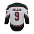 Outerstuff Youth Arizona Coyotes Premier Clayton Keller Away Jersey in White - Back View